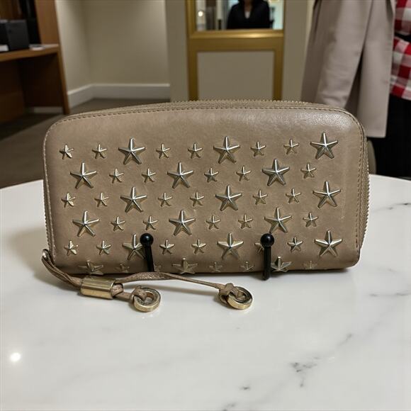 Jimmy Choo Stars Leather Long Wallet - Picture 1 of 10